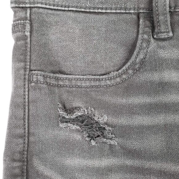 American Eagle Jeggings Women Size 6 Short 6P Black Distressed Super Hi-Rise New - Picture 5 of 15